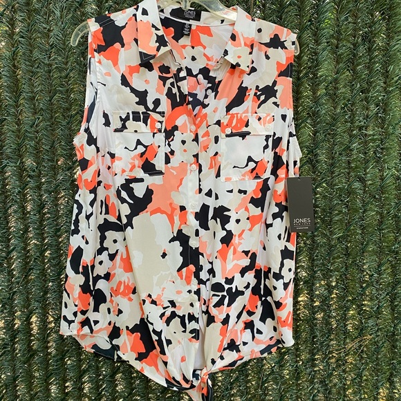 Tank Button Up Blouse - Picture 1 of 6